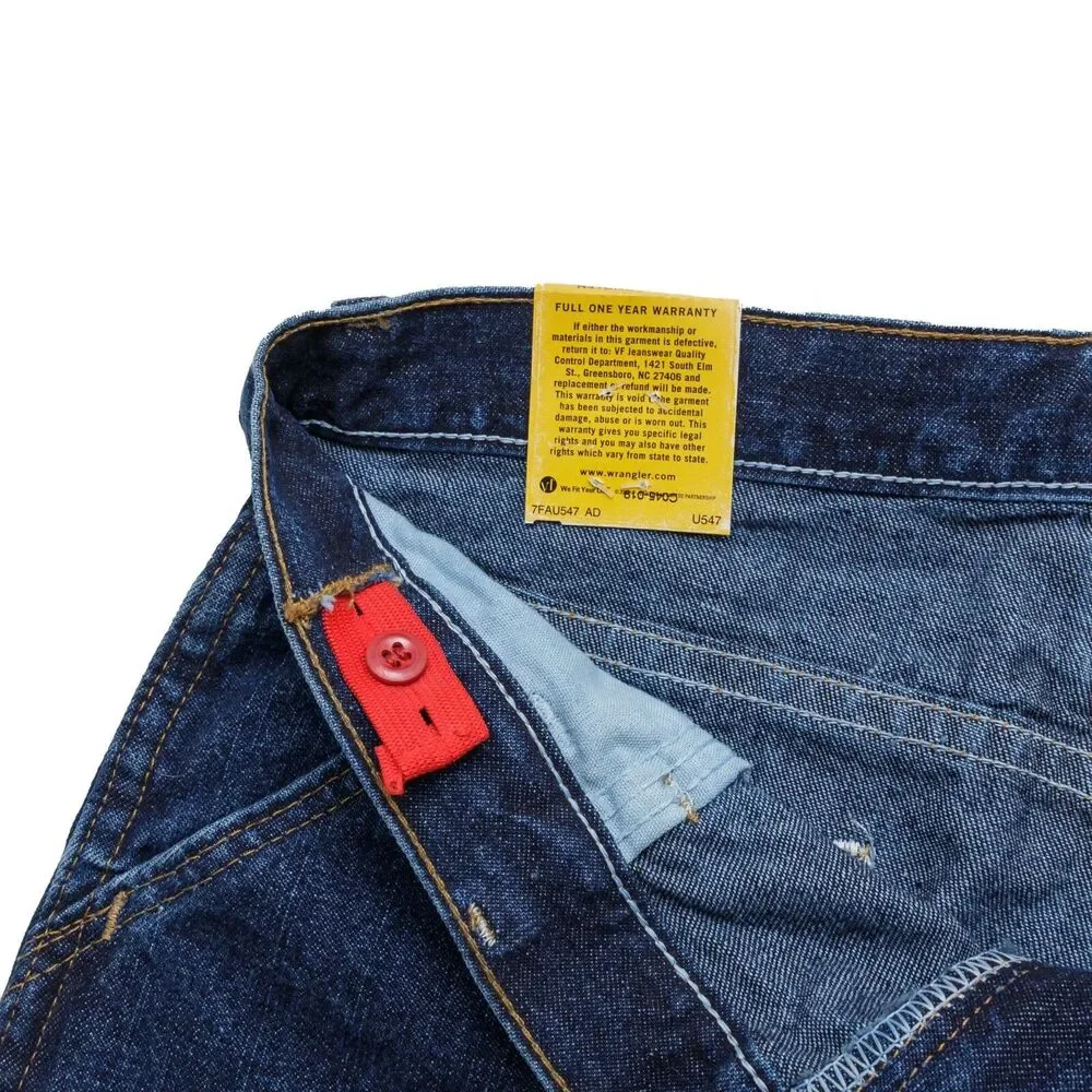 Wrangler Size 10 Boys Utility Jeans Legendary Gold Adj Waist Husky Dark Blue